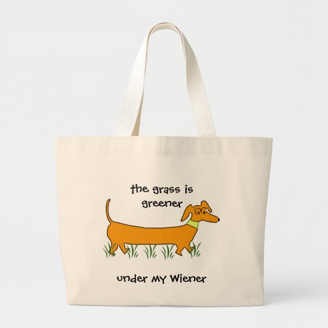 Bolso De Tela Gigante Salchicha de Frankfurt del Dachshund (Frente)