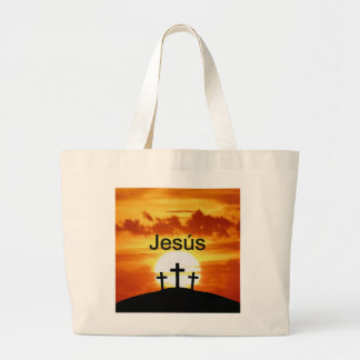 Bolso De Tela Gigante Salida del sol del Calvary de Jesús del español