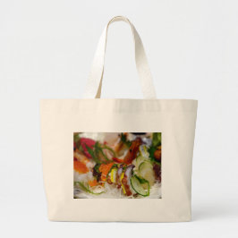 Bolso De Tela Gigante Salmón Sashimi Comida de Pescado Mariscos Japonés