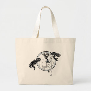 Bolso De Tela Gigante Salto ~ Caballo y mariposa