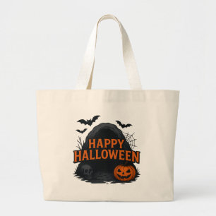 Bolso De Tela Gigante Saludo de Halloween de la cueva espeluznante