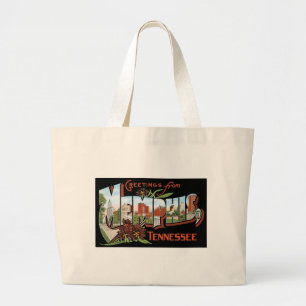 Bolso De Tela Gigante ¡Saludos de Memphis, Tennessee! Postal retra