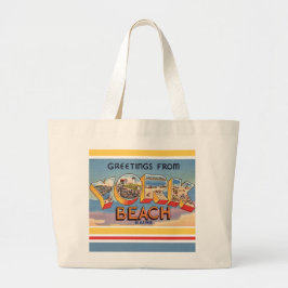Bolso De Tela Gigante Saludos de York Beach Maine