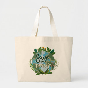 Bolso De Tela Gigante Salvar el bosque