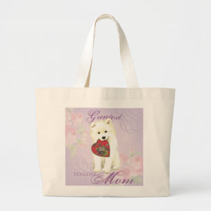 Bolso De Tela Gigante Samoyed Heart Mom