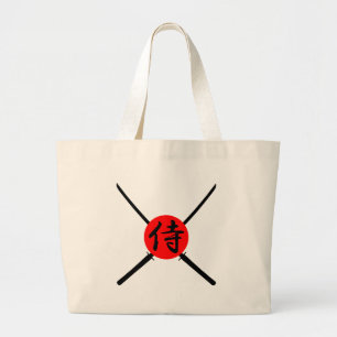 Bolso De Tela Gigante SAMURAI - Espada y kanji