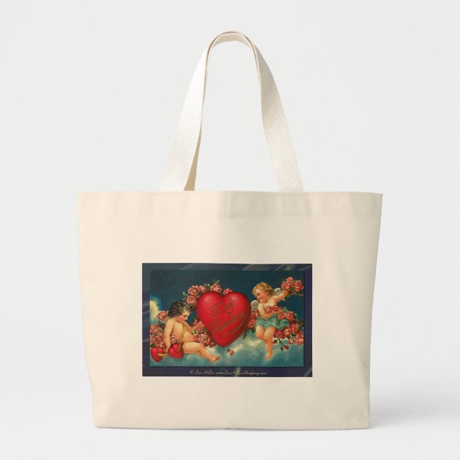 Bolso De Tela Gigante San Valentín Victoriano A Mi San Valentín (Frente)