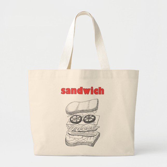 Bolso De Tela Gigante Sándwich (Frente)