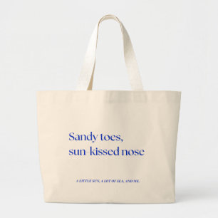 Bolso De Tela Gigante Sandy Toes, Nariz Besada De Sol Coto de playa es