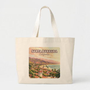 Bolso De Tela Gigante Santa Barbara Beach Central Coast California Retro