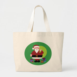 Bolso De Tela Gigante Santa Claus con regalos