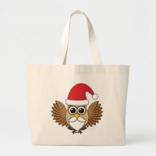 Bolso De Tela Gigante Santa Claus Owl