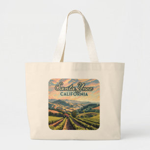 Bolso De Tela Gigante Santa Ynez California Vineyard Retro