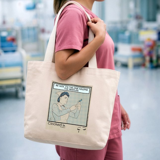 Bolso De Tela Gigante Sarcastic Nurse Humor RN, NP, Healthcare Staff (Subido por el creador)