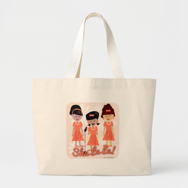 Bolso De Tela Gigante Sassy Sixties Chica Group Cute Retro Diseño de Mús (Frente)