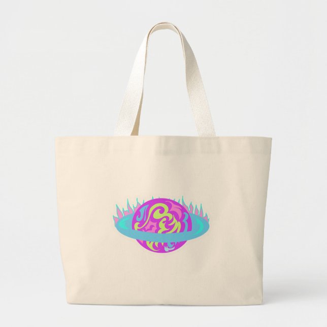 Bolso De Tela Gigante ¡Saturno inflamante! (Frente)
