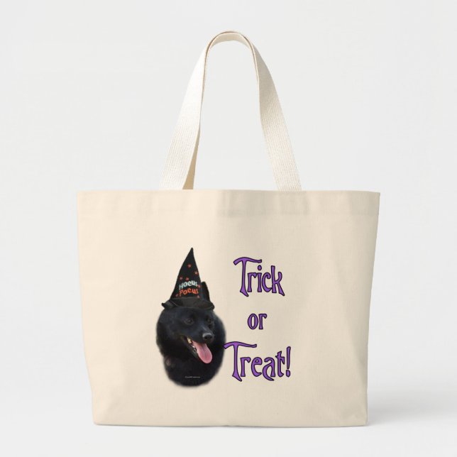 Bolso De Tela Gigante Schipperke Trick (Frente)