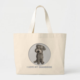 Bolso De Tela Gigante Schnoodle Granddog (gris)