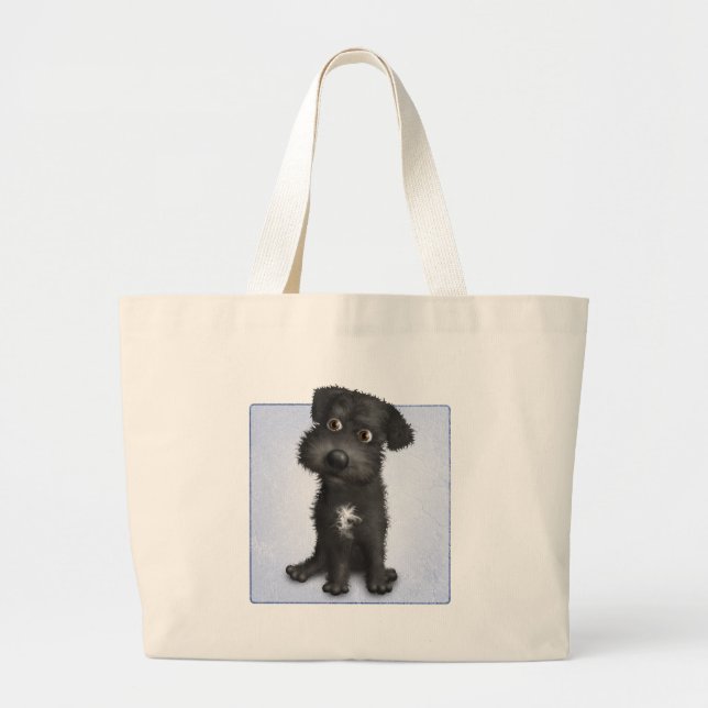 Bolso De Tela Gigante Schnoodle (negro) (Frente)
