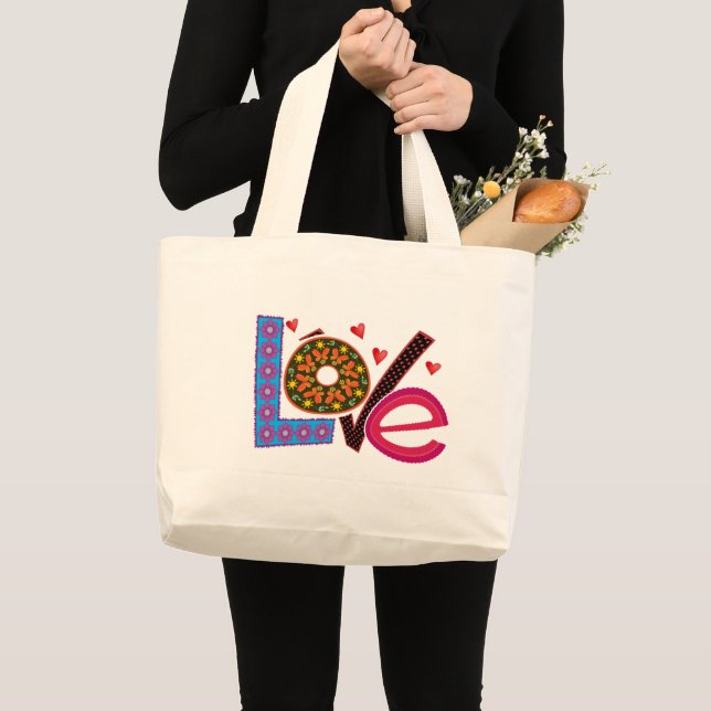 Bolso De Tela Gigante Scrapbook Love Tote Bag (Anverso (producto))