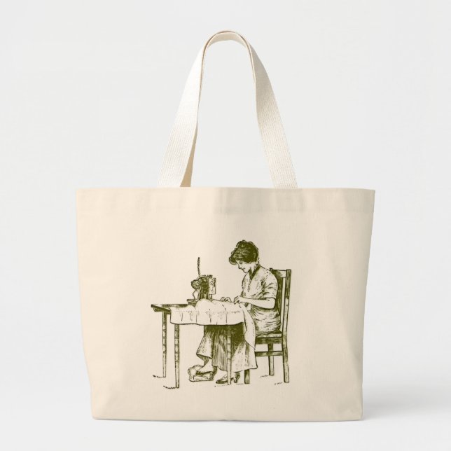 Bolso De Tela Gigante Seamstress (Frente)