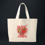 Bolso De Tela Gigante Secret Lovers Taco and Fries Cartoon Slogan<br><div class="desc">A funny secret lovers taco and French fry cartoon art Mexican American food staple fast food combo humor taco with fry fast food combo humor slogan design deluxe carry all canvas tote bag. . Get a funny taco and fries totebag today.</div>