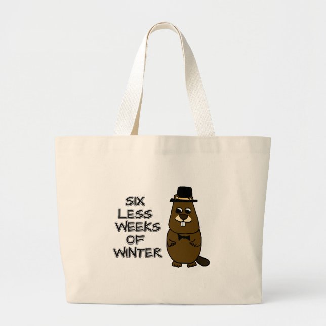 Bolso De Tela Gigante Seis semanas menos de invierno (Frente)