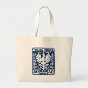 Bolso De Tela Gigante sello polaco de 1919 50h Eagle