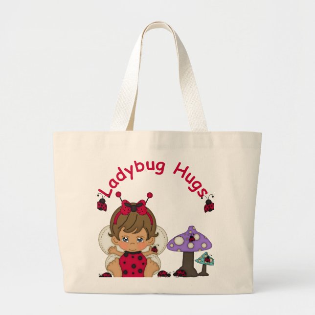 Bolso De Tela Gigante Señora Bug Hugs 2 (Frente)