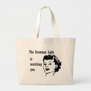 Bolso De Tela Gigante Señora Watching Bags de la gramática