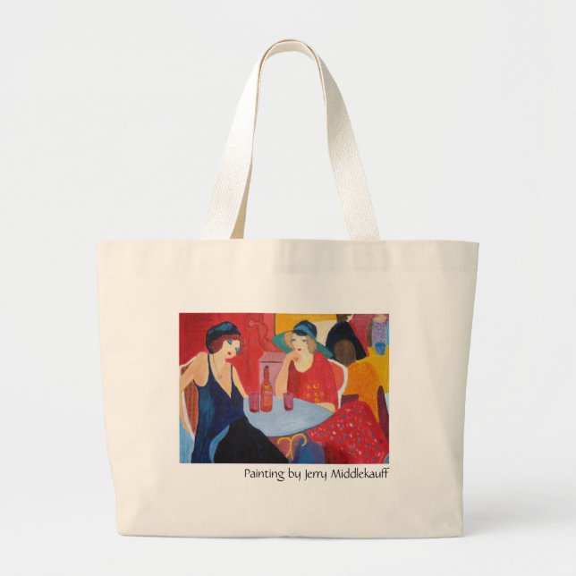 Bolso De Tela Gigante Señoras en totebag del café (Frente)