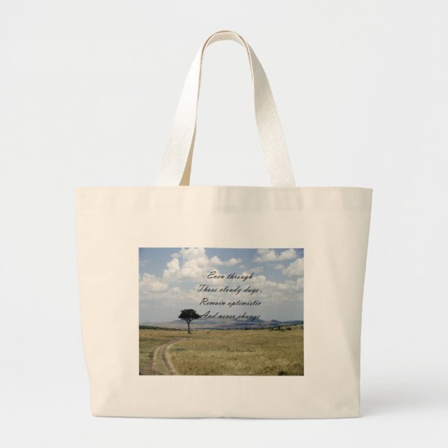Bolso De Tela Gigante ser optimista (Frente)