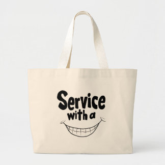Bolso De Tela Gigante Servicio Con Un Tote De Sonrisa