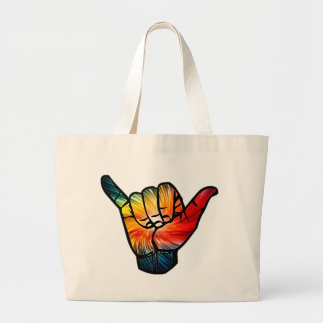 Bolso De Tela Gigante Shaka Rainbow (Frente)