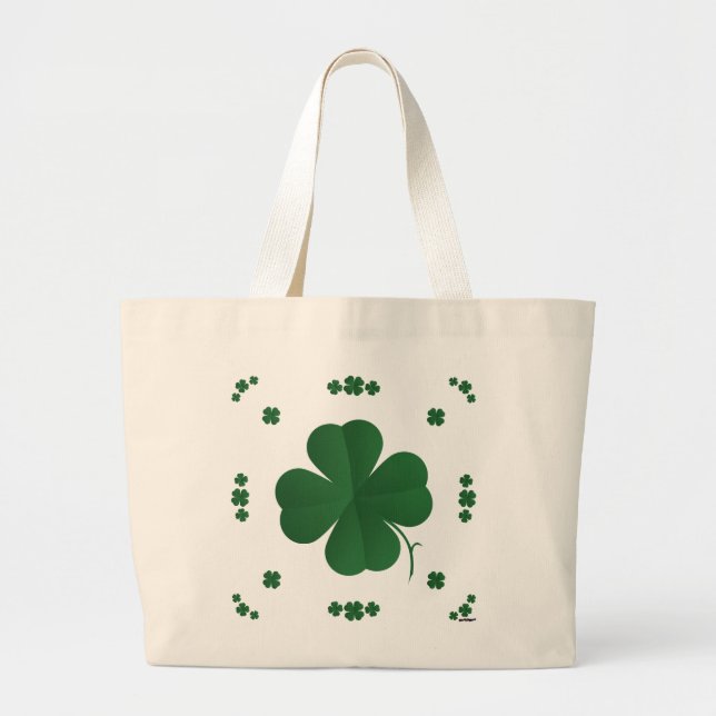 Bolso De Tela Gigante Shamrocks (Frente)
