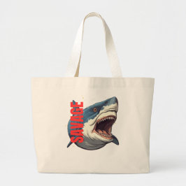 Bolso De Tela Gigante Shark Tote Bag