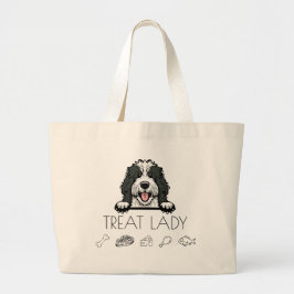 Bolso De Tela Gigante Sheepadoodle Treat Lady Tote Bag