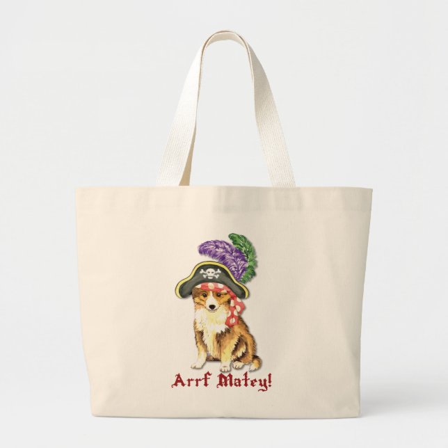 Bolso De Tela Gigante Sheltie Pirate (Frente)