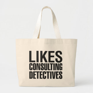 BOLSO DE TELA GIGANTE SHERLOCK TIENE GUSTO DE CONSULTAR A DETECTIVES