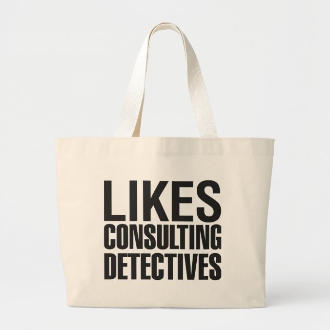 BOLSO DE TELA GIGANTE SHERLOCK TIENE GUSTO DE CONSULTAR A DETECTIVES (Frente)