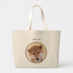 Bolso De Tela Gigante Shiba Inu Pintura de Red Cute Original Mascota Per