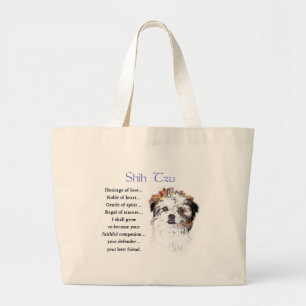 Bolso De Tela Gigante Shih Tzu Lovers Regalos