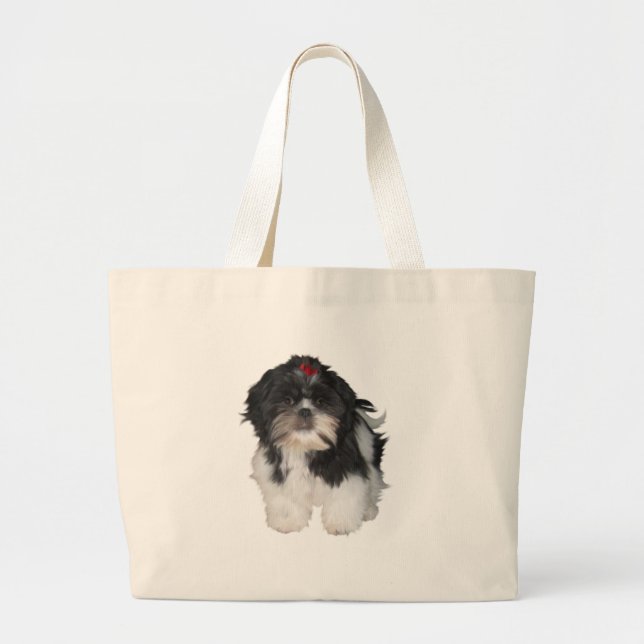 Bolso De Tela Gigante Shitzu Shih Tzu Cuppy Perros (Frente)