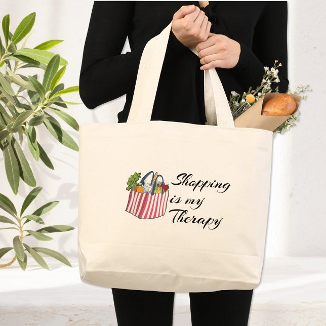 Bolso De Tela Gigante Shopping is my Therapy - Shopping Tote (Subido por el creador)