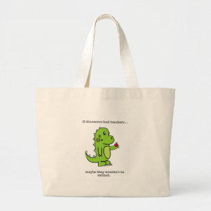 Bolso De Tela Gigante Si los dinosaurios tenían profesores