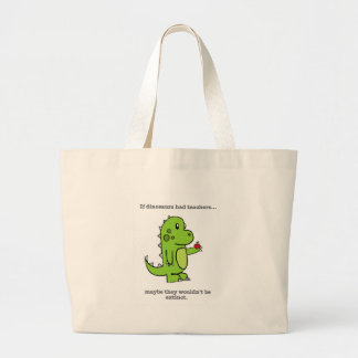 Bolso De Tela Gigante Si los dinosaurios tenían profesores