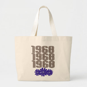 Bolso De Tela Gigante Signo de paz de 1968, hippie, poder de la flor mor