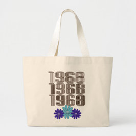 Bolso De Tela Gigante Signo de paz del poder de las flores hippie de 196