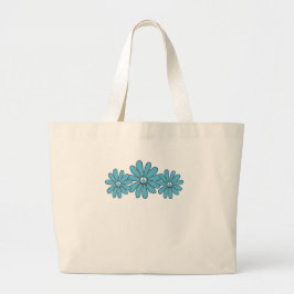 Bolso De Tela Gigante Signo de paz hippie acuático