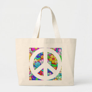 Bolso De Tela Gigante Signo de paz hippy Tote Bag